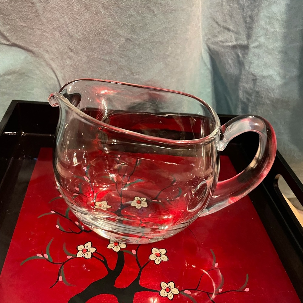 Gravy boat crystal, made in Europe classic elegant piece 6.5x3”